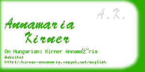 annamaria kirner business card